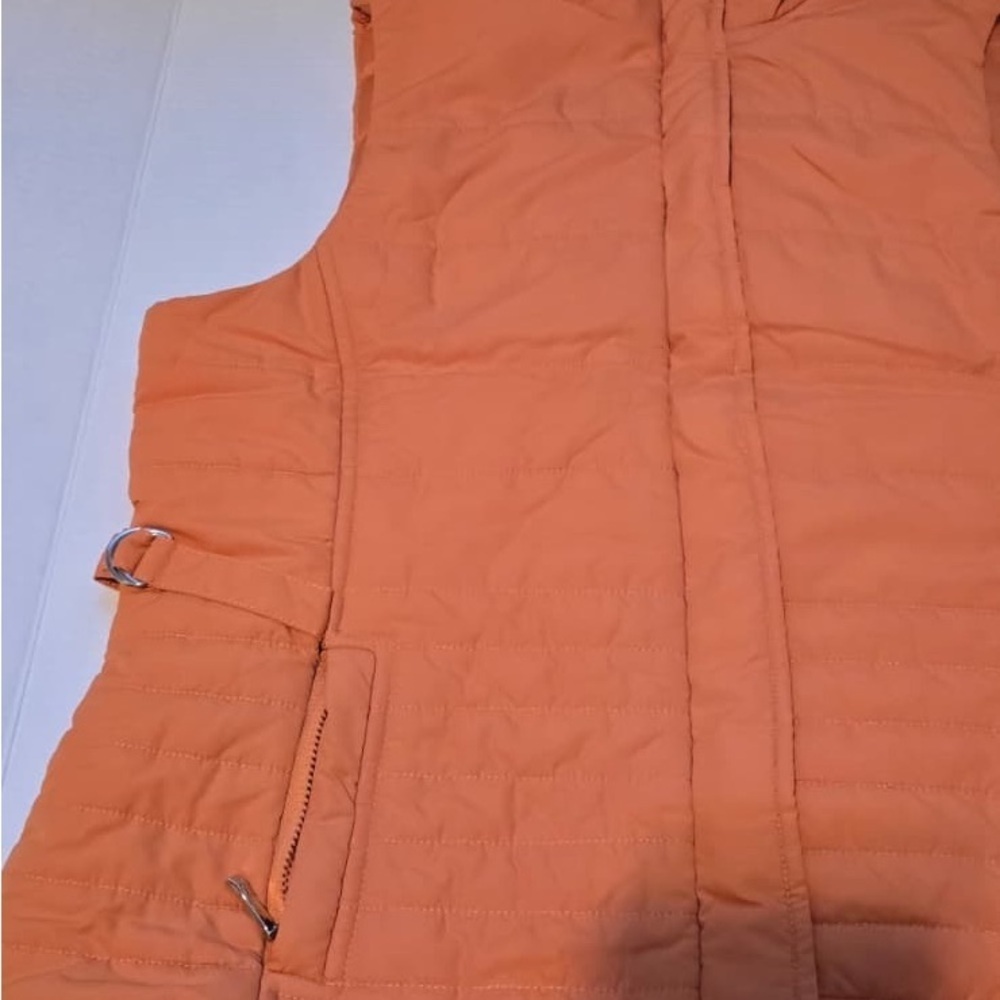 Women's Orange Quilted Vest - Picture 5 of 16